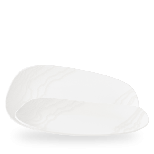 Churchill Tide White Opal Organic Oblong Plate 35 X 18.5cm (Pack of 6)