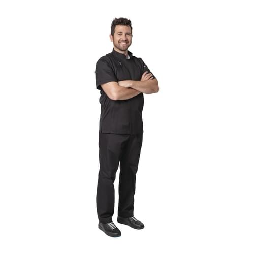 Chef Works Springfield Zipper Mens Chefs Jacket Black S