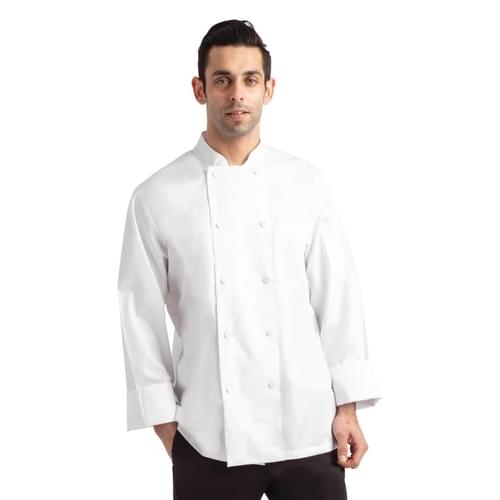 Chef Works Calgary Long Sleeve Cool Vent Unisex Chefs Jacket White S