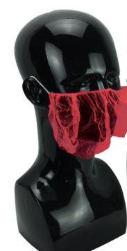 BEARD SNOODS RED NON-WOVEN POLYPROPYLENE (1000)