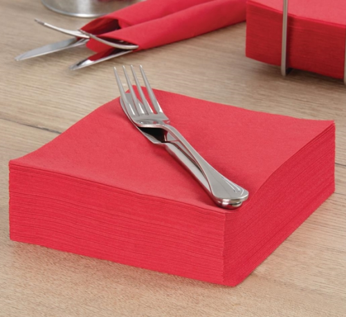 Fasana Dinner Napkin Red 40x40cm 3ply 1/4 Fold (Pack of 1000)