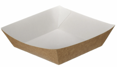 5" x 5" Kraft Folded Board Burger Tray 42×110×110mm