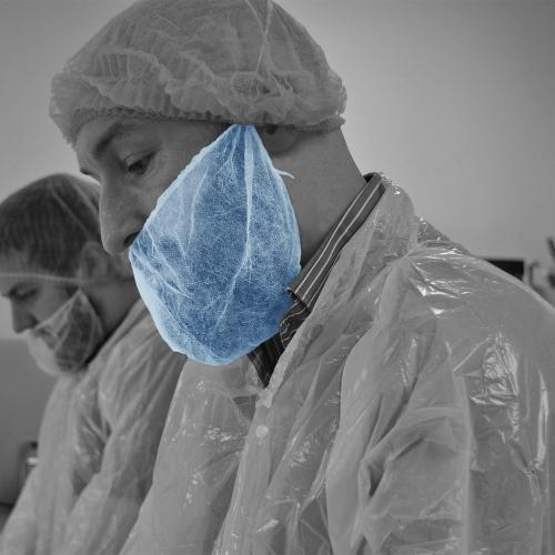 BEARD SNOODS BLUE NON-WOVEN POLYPROPYLENE (1000)