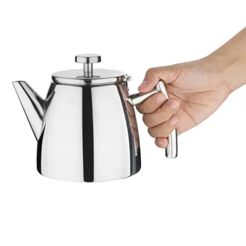 Olympia Conical Insulated Stainless Steel Teapot with Filter 600ml / 20.25oz