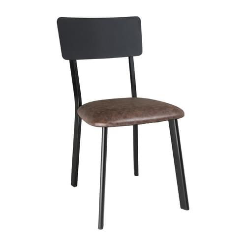 Bolero Metal & PU Side Chairs Vintage Mocha (Pack 4)