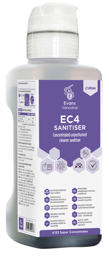 EVANS EC4 SANITISER (E-DOSE) SUPER CONCENTRATE (4 x 1L)