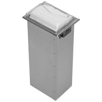 Clear/St Steel Interfold In-Counter Napkin Dispenser