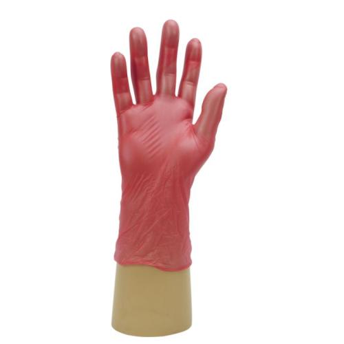 VINYL GLOVES RED POWDERED LARGE (100)