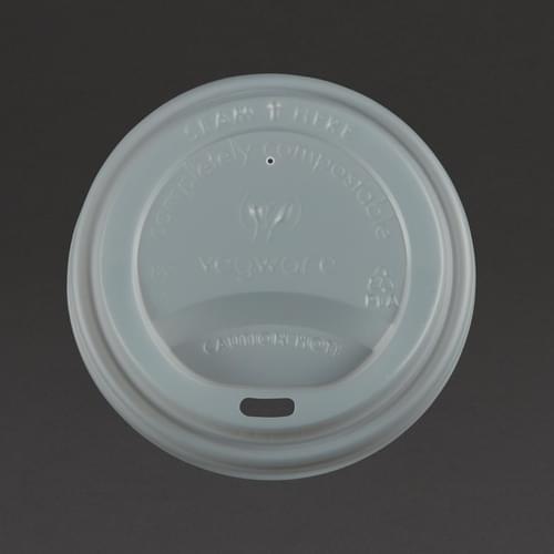 Vegware Compostable Coffee Cup Lids 340ml / 12oz and 455ml / 16oz (Pack of 1000)