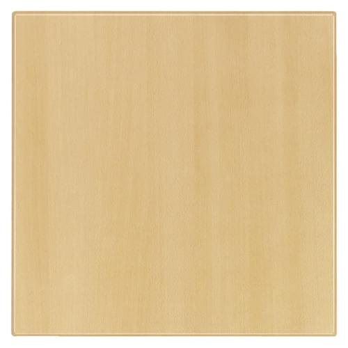 Werzalit Pre-drilled Square Table Top  Planked Beech 800mm