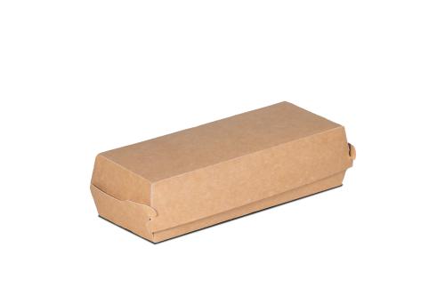 Notpla Hot Dog Clamshell 8x3” Brown (250)