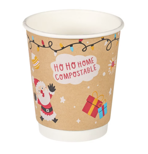 CHRISTMAS CUPS DOUBLE WALLED AQUEOUS LINED 12oz (500)