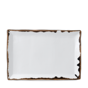 Dudson Harvest Natural Organic Rectangular Plate 10.6x6.3" (Pack of 12)