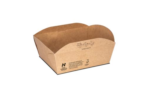 Notpla Clip & Close Food Box 1000ml Brown (260)