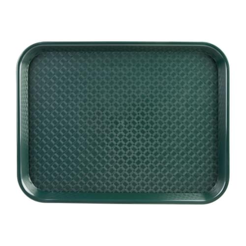 Olympia Kristallon Medium Polypropylene Fast Food Tray Green 415mm