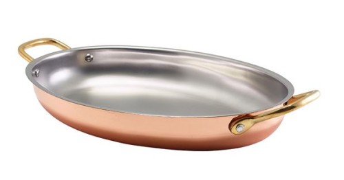 GenWare Copper Plated Oval Dish 34 x 23cm