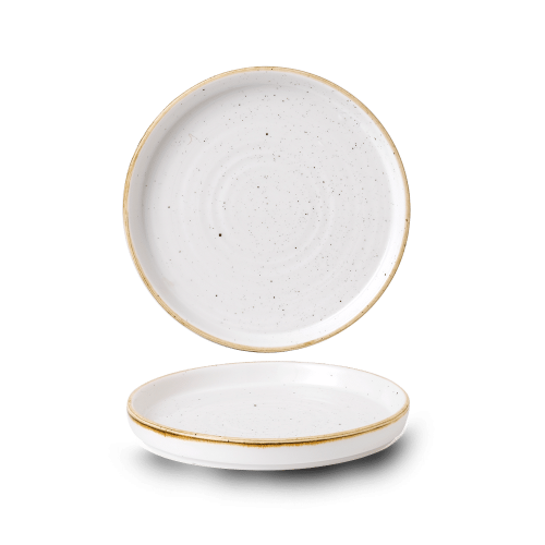 Churchill Stonecast Barley White Walled Plate 6.3" (Pack of 6)