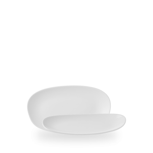Churchill White Opal Organic Oblong Plate 22x13cm (Pack of 6)