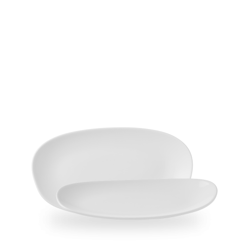 Churchill White Opal Organic Oblong Plate 26x15cm (Pack of 6)