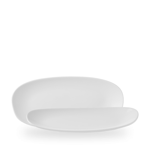 Churchill White Opal Organic Oblong Plate 35x15cm (Pack of 12)
