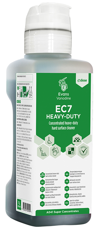 EVANS EC7 HEAVY DUTY HARD SURFACE CLEANER (E-DOSE) (4 x 1L)