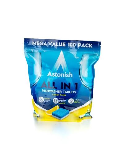 Astonish All in One Lemon Dishwasher Tablets 100's