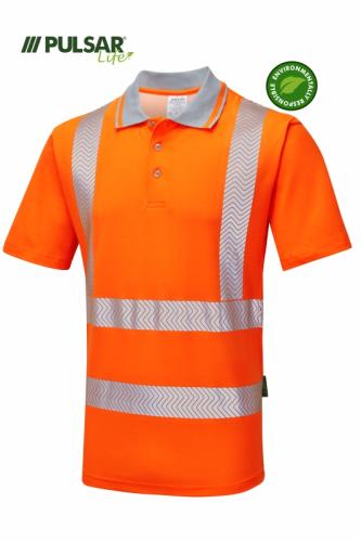 PULSAR® LIFE Men's Hi-Vis Short Sleeved Polo Shirt