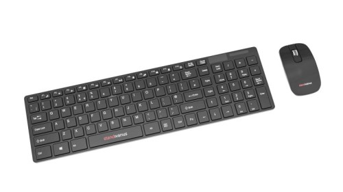 Standivarius Ergonomic Compact wireless keyboard & mouse set with silicone splash cover