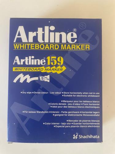 Artline 159 Dry Wipe Marker Chisel Blue