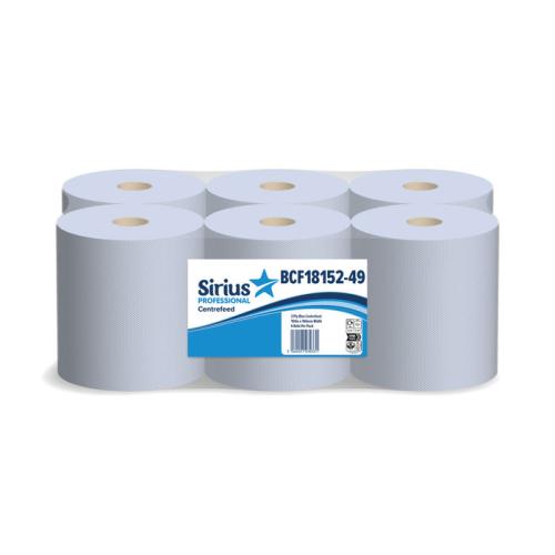 Centrefeed Roll Blue 2Ply 150m Pk6
