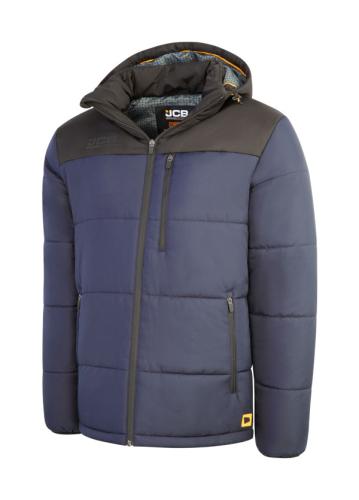 JCB Padded Jacket with Hood Navy/Black