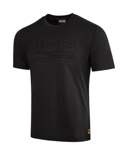 JCB 3D Embossed T-Shirt Black