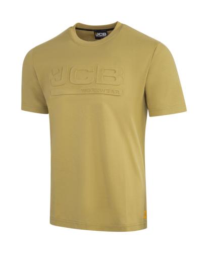 JCB 3D Embossed T-Shirt Olive