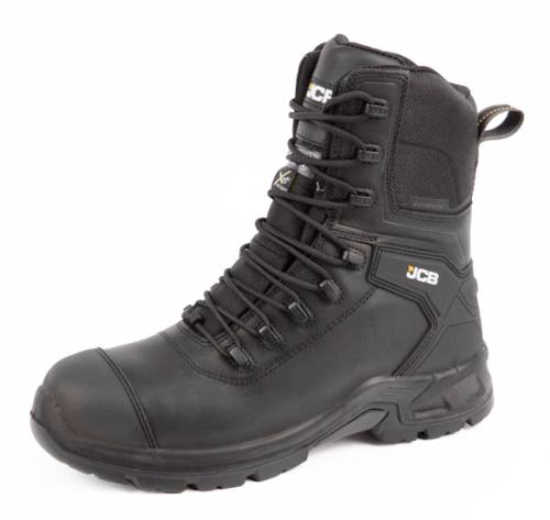 JCB Trencher High Leg Zip Side S7 Safety Boots Black