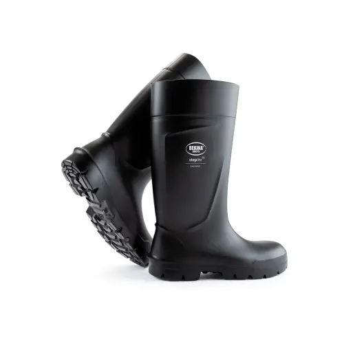 Bekina Steplite EasyGrip S5 Safety Wellington Boots - Steel Toe & Midsole, Slip-Resistant, Chemical-Resistant - Black