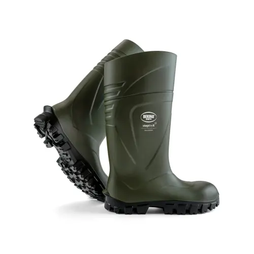 Bekina StepliteX SolidGrip S5 Safety Wellington Boots - Steel Toe Cap & Midsole, Slip-Resistant & Chemical-Resistant - Green