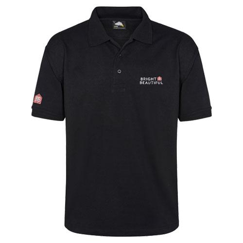 Bright and Beautiful 1150 Orn Men's S/S Polo Shirt with 2026 Logo Embroidered to L/B & House Symbol to Right Arm