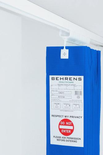 100% Polypropylene FR Disposable Curtain with U Shaped Hook header (Pack 6 or 12)