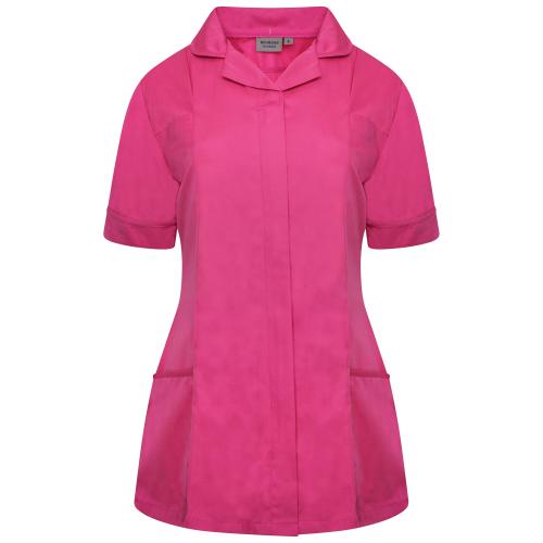 Ladies Tunic with Round Collar Bright Pink/Bright Pink Trim 18