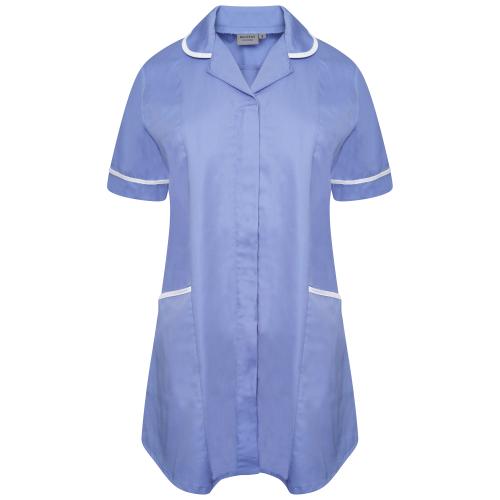 Ladies Maternity Tunic Metro Blue/White Trim 10