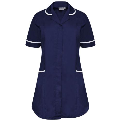 Ladies Maternity Tunic Navy/White Trim 16
