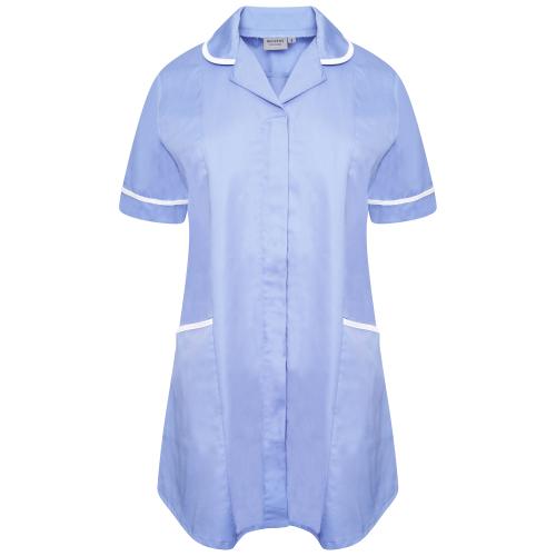 Ladies Maternity Tunic Sky/White Trim 10