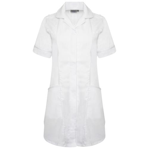 Ladies Maternity Tunic with Epaulette Loops White