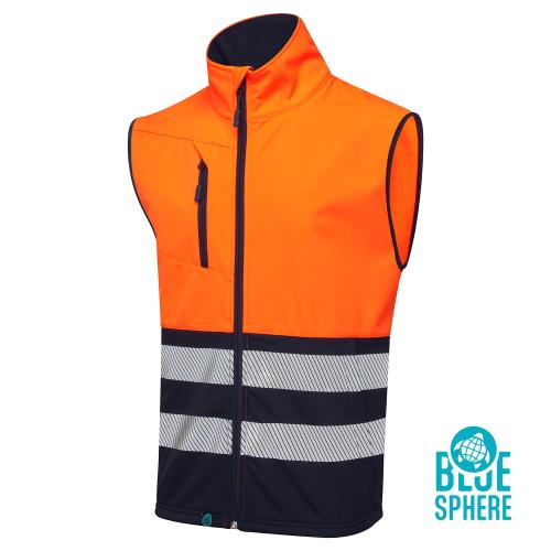 Essentials Hi Vis Eco Coolair Orange Softshell Gilet 