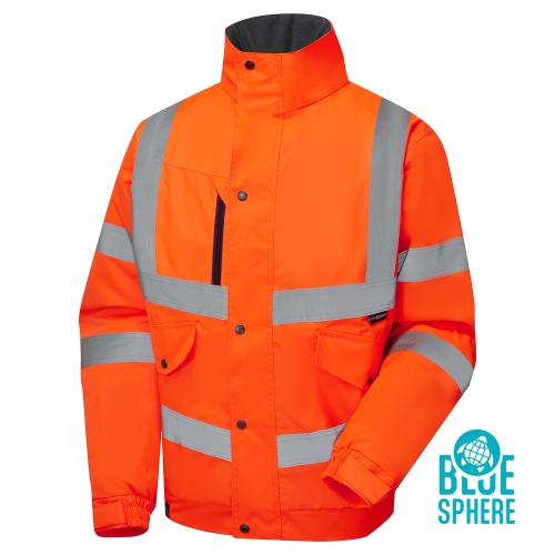 Supertouch Eco Hi Vis Orange Bomber Jacket