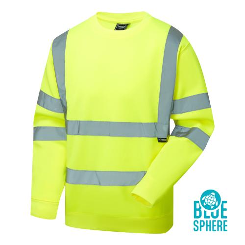 Supertouch Eco Hi Vis Yellow Sweatshirt 