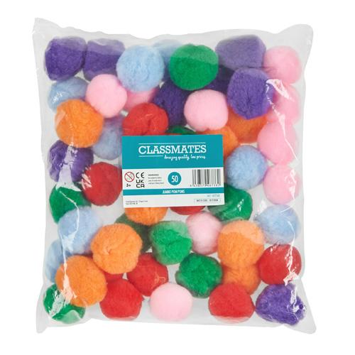 Classmates Jumbo Pom Poms - Pack of 50
