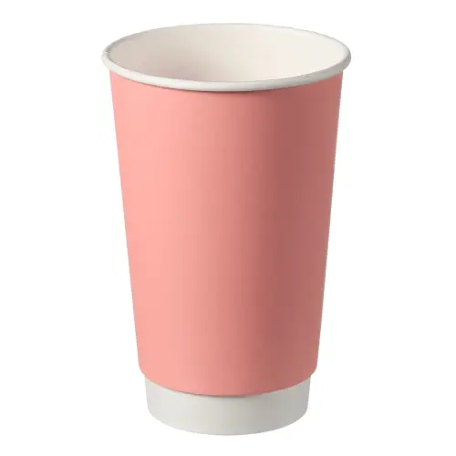 12oz Confetti Double Wall Coffee Cup - Coral