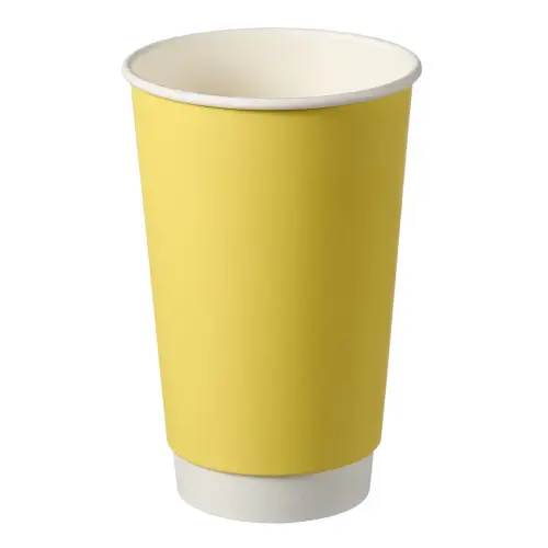 12oz Confetti Double Wall Coffee Cup - Yellow