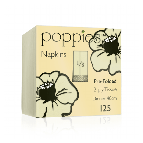 Buttermilk Napkins 2 Ply 8 Fold 40cm 2000 Per Case